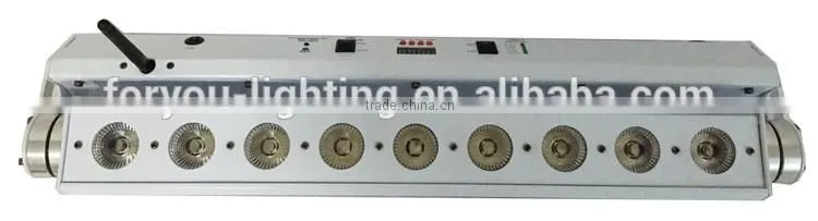 On Alibaba Sale Rechargeable DMX Wireless Battery Powered Backdrop 6in1 RGBWA+UV 9pcs 18w LED Wall Washer