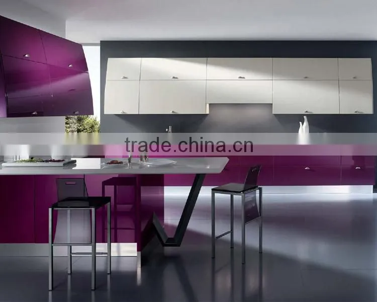 Beautiful design purple kitchen cabinet rolling shutter