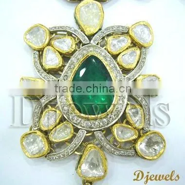 Kundan Polki Necklace Sets, Polki Meena Necklace Sets, Polki Jewelry