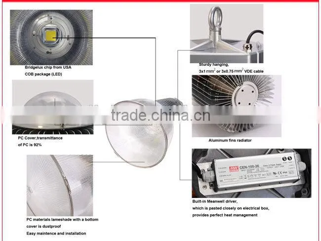 Equal to 400w Metal Halide Warehouse 160W Hibay Fixture Lights LED
