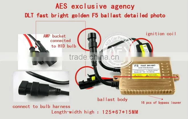 Newest Car accessory HID Xenon Fast Start slim ballast 55w