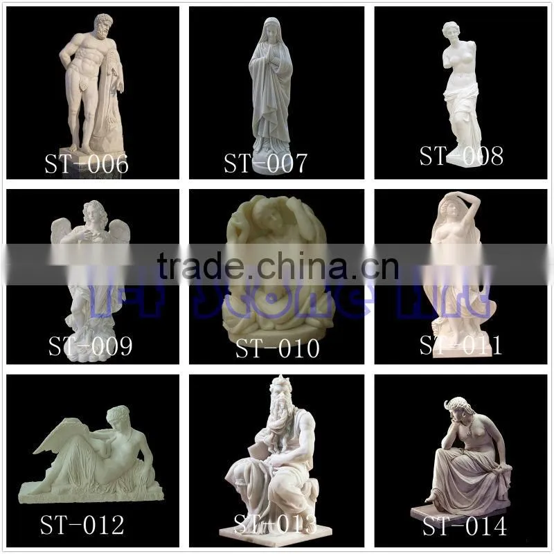 The Greece myth marble art carved Apollo bath and 4 maid statue sculpture