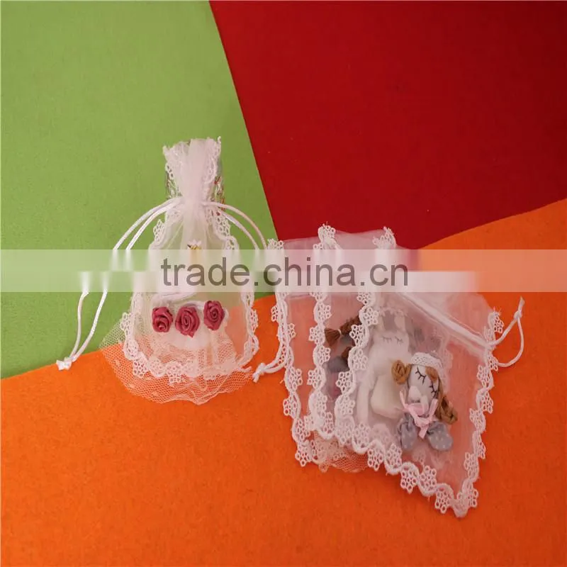 Hot sell small linen drawstring jewelry gift bag wholesale