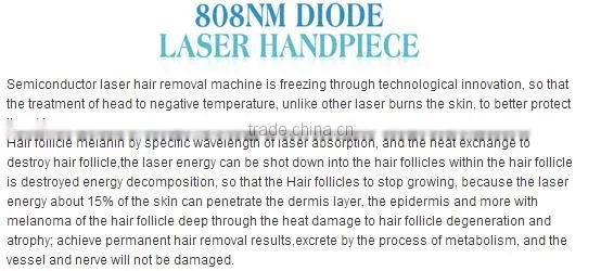 Painless 808nm portable diode laser hair removal machine for home use