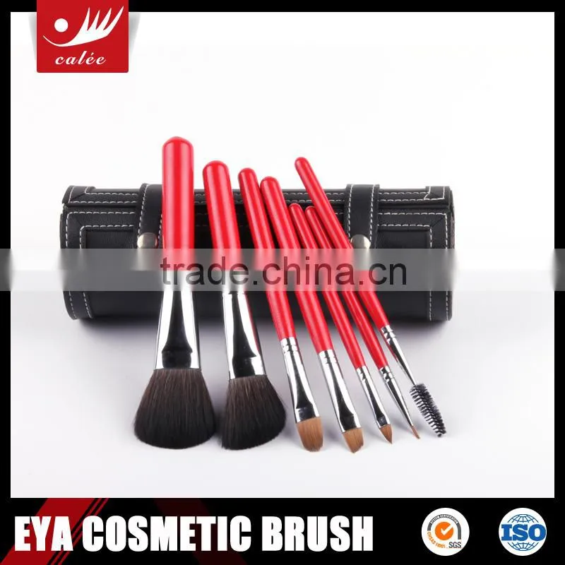 7pcs Popular Makeup Brush Set with artificial leather box