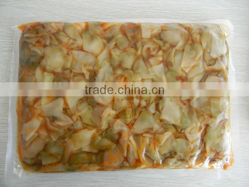 hot salted mustard tuber in platic bags