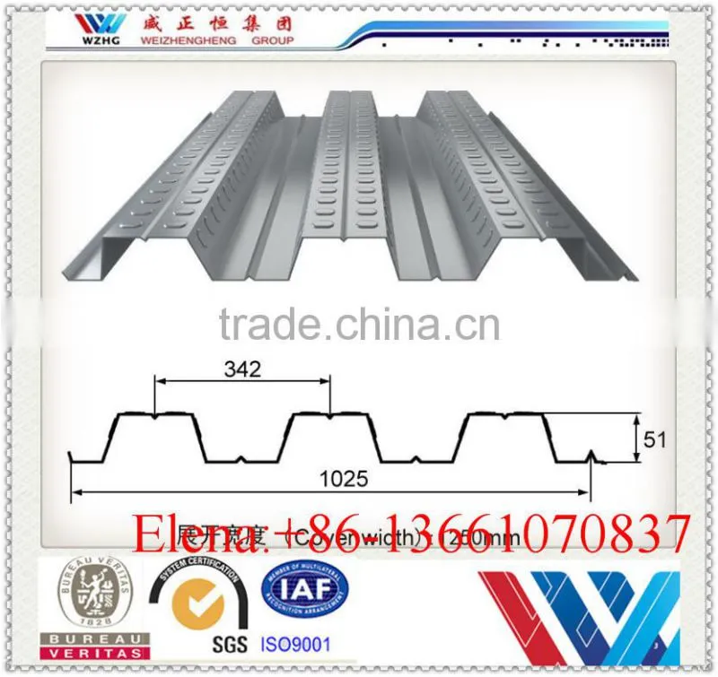 galvanized corrugated steel sheet roofing decking /galvanized metal floor decking sheet/popular steel floor decking sheet