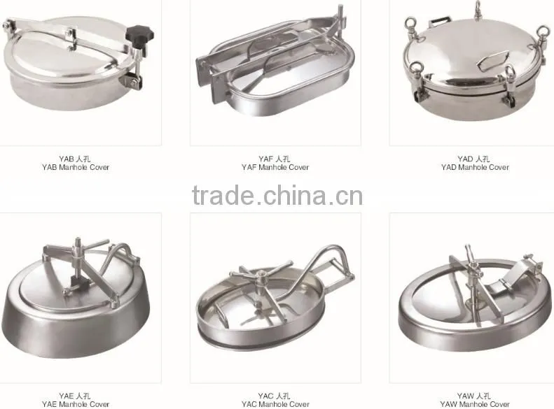 Stainless steel oval flange quick open manhole