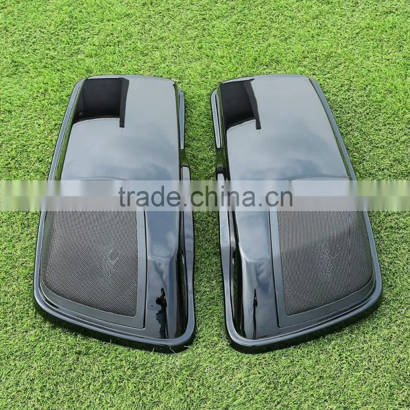 Saddlebag Lid Speaker Cutouts w/ Grill For Harley Davidson Touring FLT 2014-2017