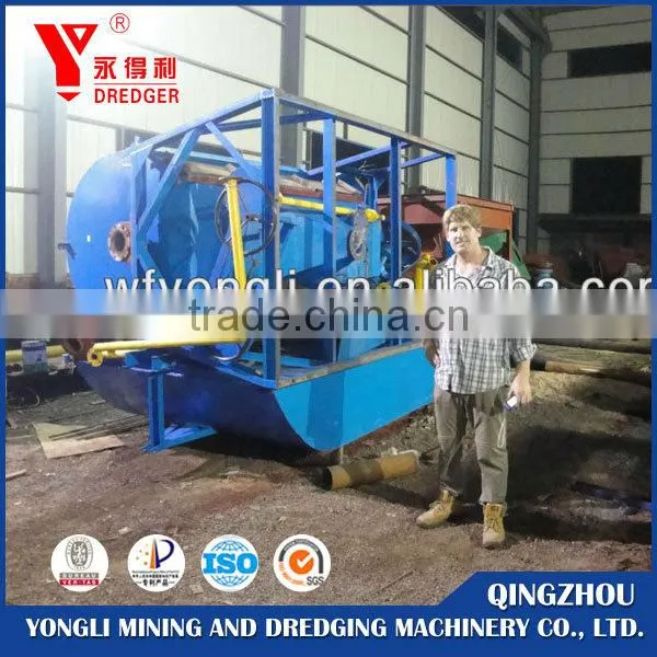 Double suction gold dredger