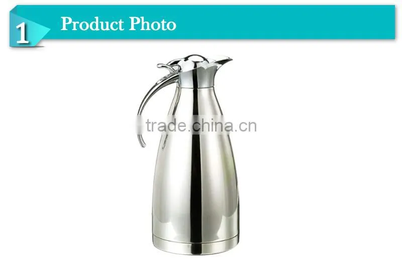 Popular hotel use zinc alloy double wall s/s vacuum water machine ,coffee jug,(JSUI)