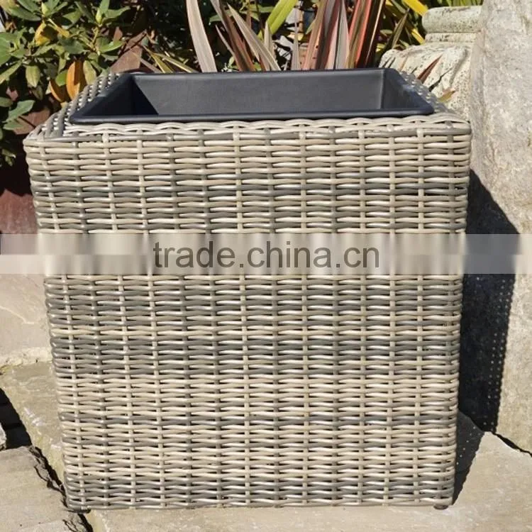Cebu country style restaurant cafe outdoor decoration rattan wicker flower pots
