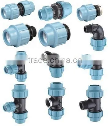 PN10-16 PP PE COMPRESSION FITTING 90 DEGREE TEE