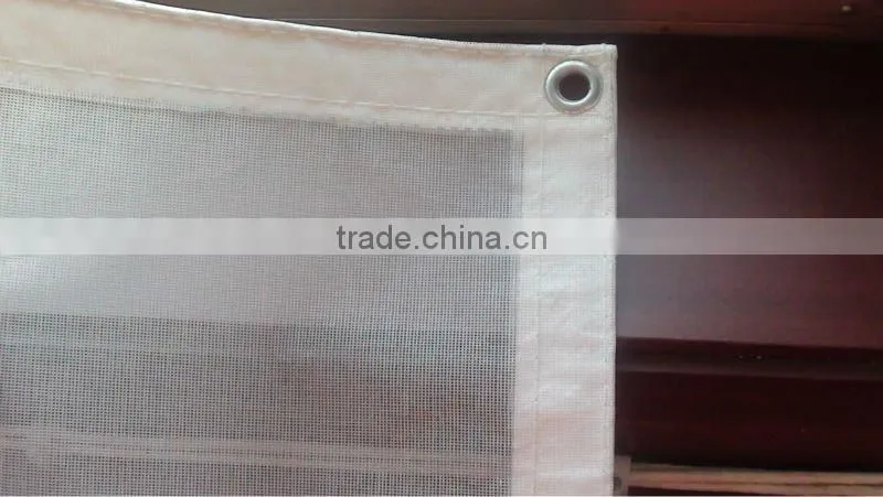 white color 100% Polyester Fire resistant PVC Building Protection Mesh Sheet Manufacturer