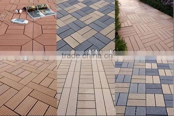 G&S Hot sale good quality solar decking tiles rotproof wpc diy tiles outdoor wpc decking tiles