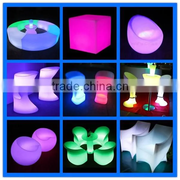 led bar funiture led glowing plastic stool led bar stool