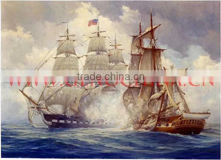 decor painting-wholesale sail ship oil painting