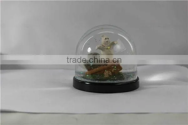 Plastic halloween ghost pumpkin snow globe