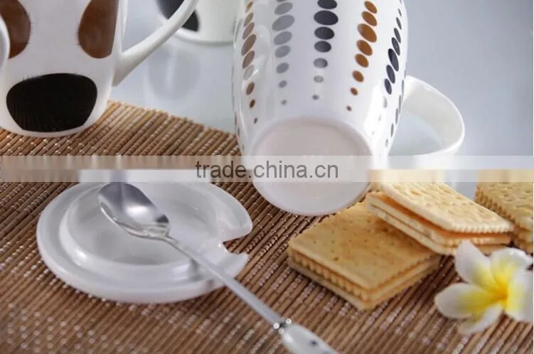 custom print ceramic coffee mug with cap