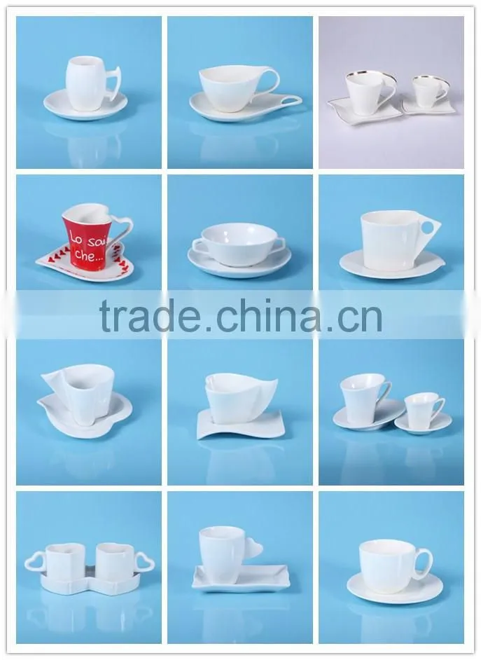 coffee cups with saucer ,Good qulity white ceramic tea cup and saucer wholesale