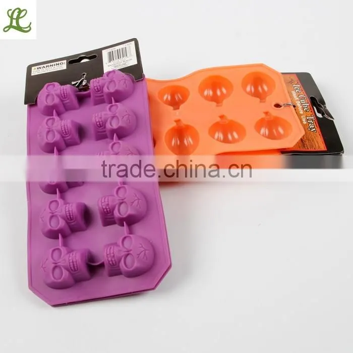 TPR Halloween Skull design Ice Cube Tray