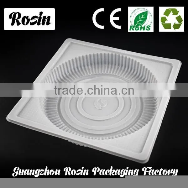Disposable take away plastic salad bowl with lid