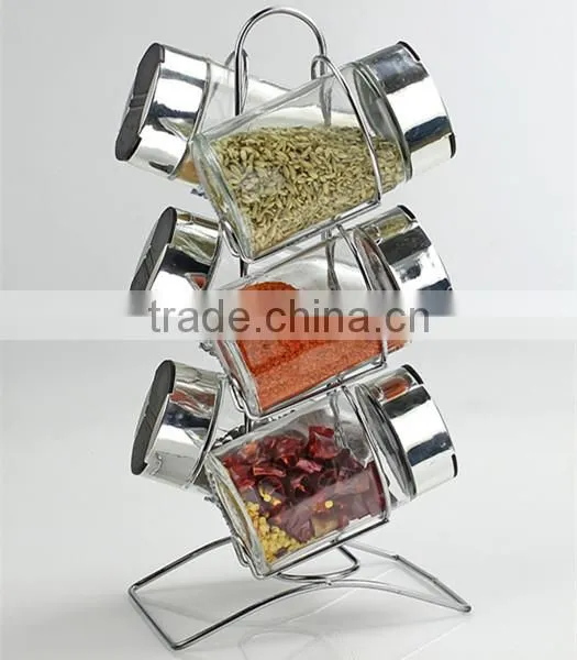 6pcs torch glass spice jar