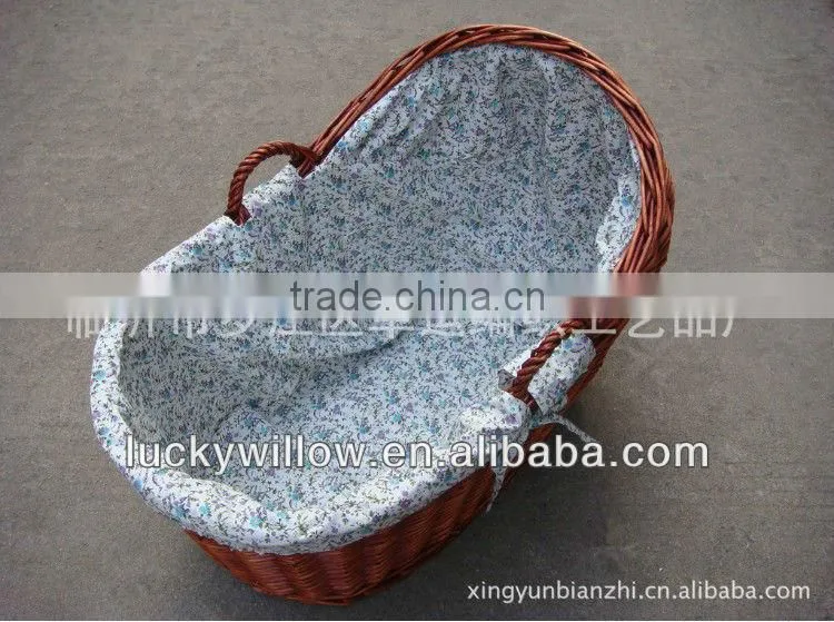 moses basket in organic maize/willow baby basket(factory provide)