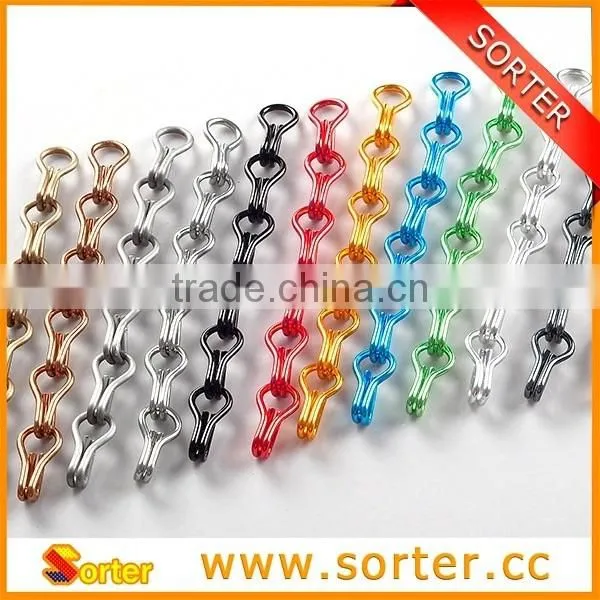 Colourful double jack chain metal hook link chain curtains