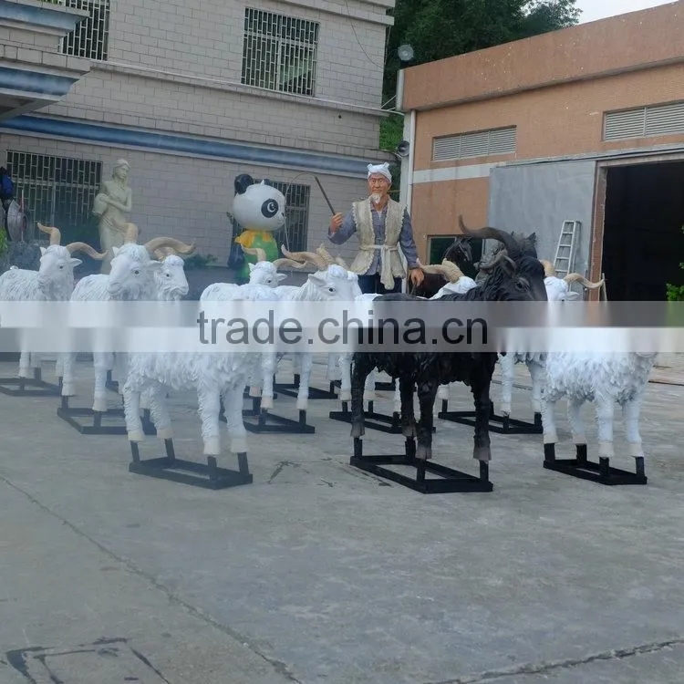 Fiberglass goat statue for movie cartoon