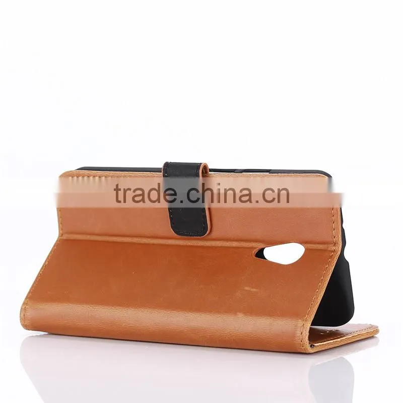 High quality crazy-horse PU card bumper/pocket cell phone case for Motorola