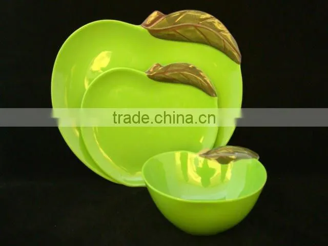 Polygon shape melamine cake plate