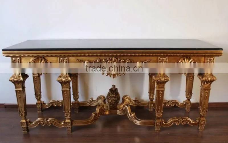 Luxurious Large size console table with black marble