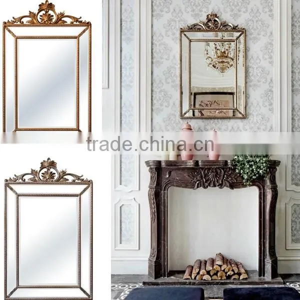 Antique solid wood frame handmade flowers painting