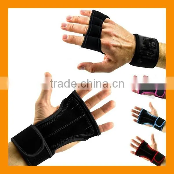 Neoprene Weight Lifting Callus Guard Glove With Wrist Support For WOD Body Building Bar and Ring Training