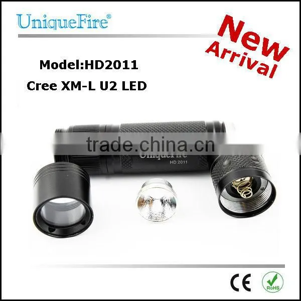 uniquefire 500 lumens 5w waterproof shockproof led torch flashlight long range