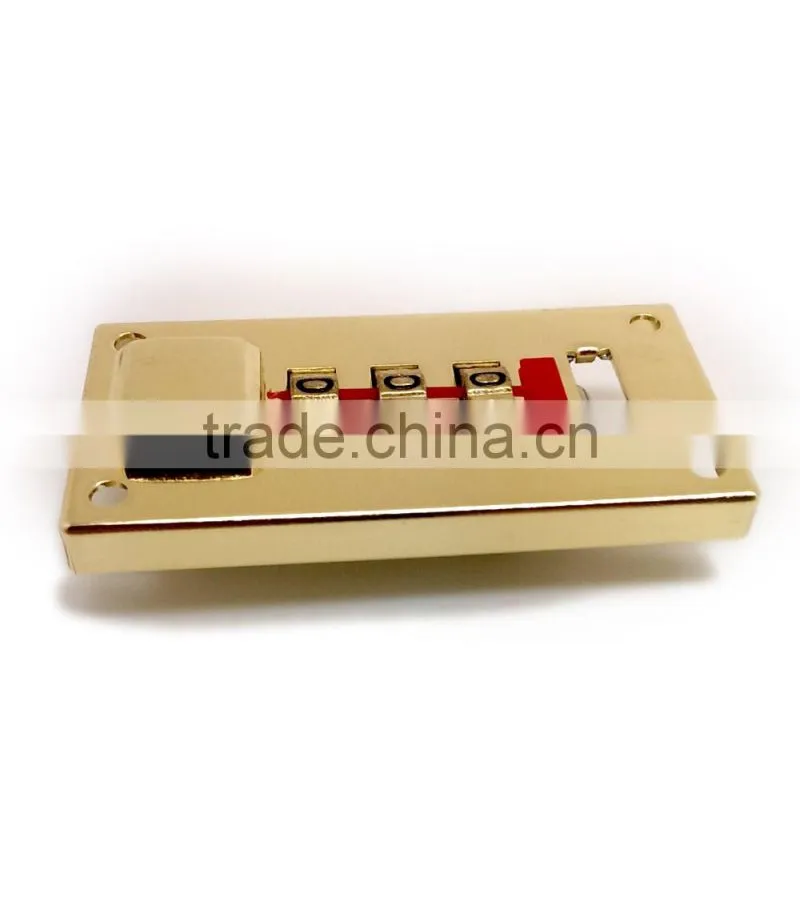 Number Combination Number Lock with Hasp for Pilot Case, Combination Lock with Push Buttom for Suitcase, Left Hand