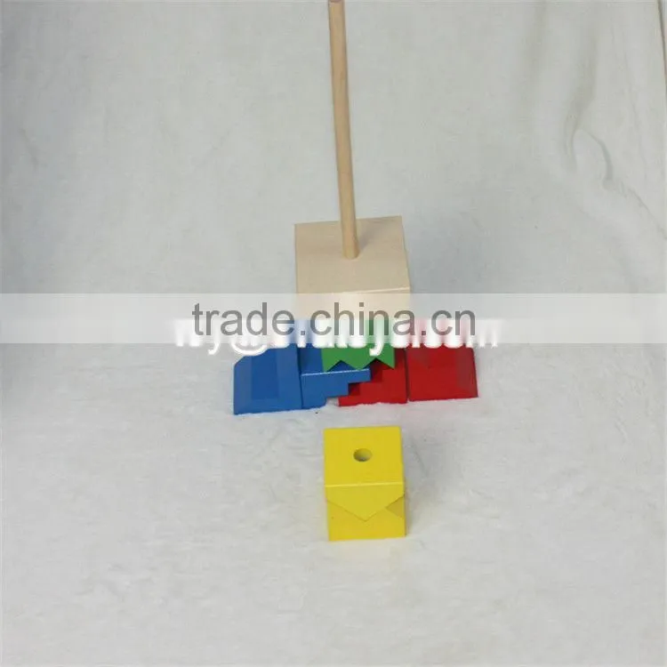 wholesale cheap educational stacking toys wooden children building blocks W13E070