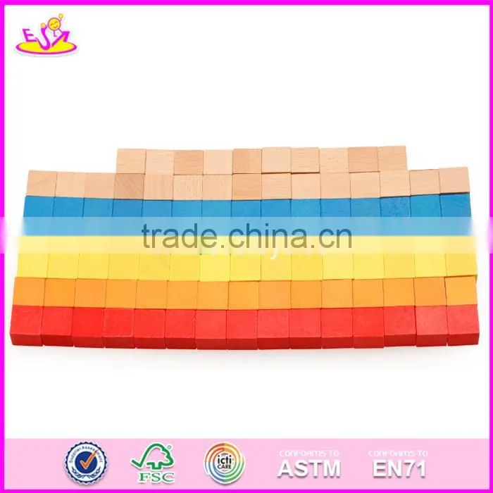 2017 new design 100 pieces kids preschool building toy wood blocks for sale W13A130