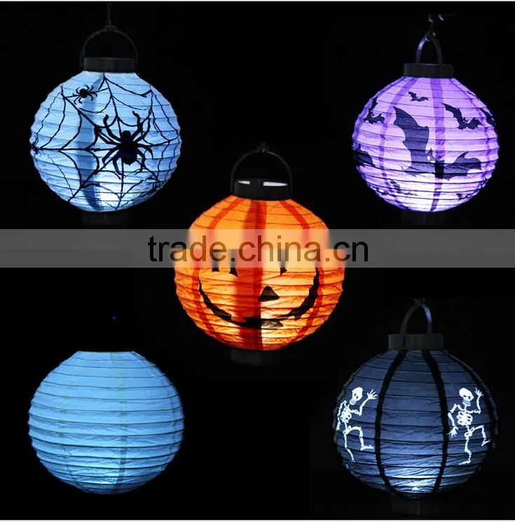Halloween LED Lantern LED pumpkin Lantern LED paper Lantern wholesale