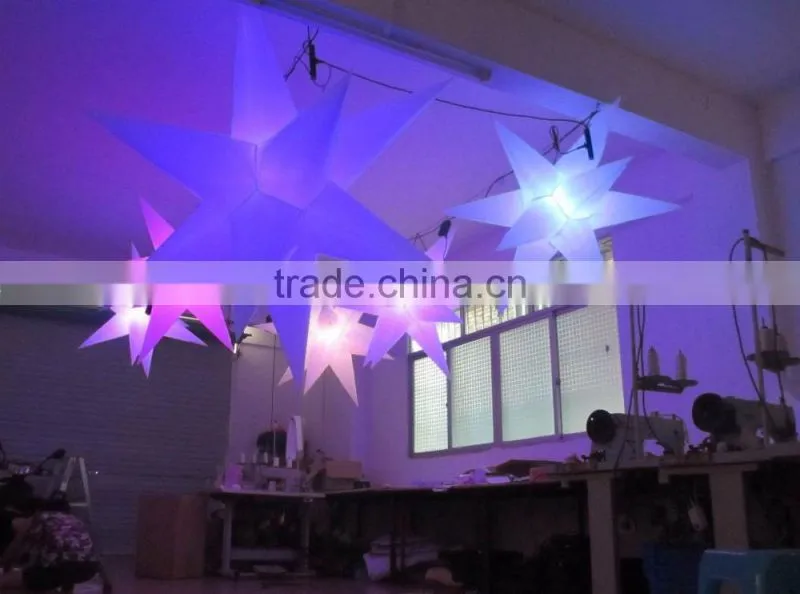 Light indoor inflatable led light decorative hanging inflatable star