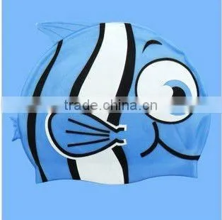 Children cartoon swimming cap ear-protection swim caps