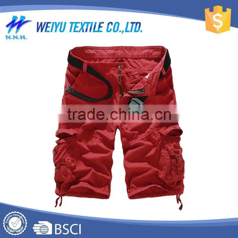 Custom multi color 6 pocket cargo shorts for man