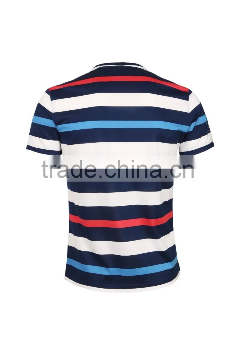 Men 's fine striped t shirt fabric