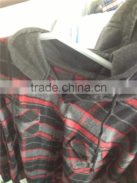 lady flannel hoody shirts hoodies for woman