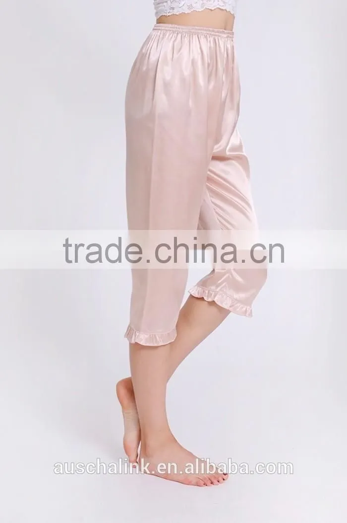 hot sale women silk sleep pants comfortabe soft pajamas pants