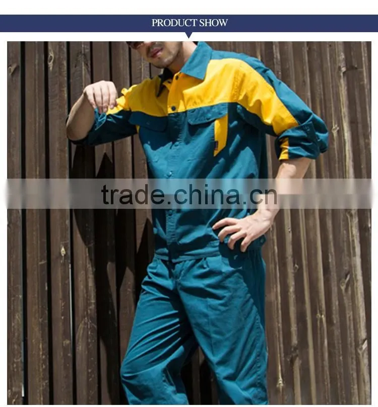 OEM Mechanical Workshop Summer Long Sleeve Cotton Men Work Uniform Shirt