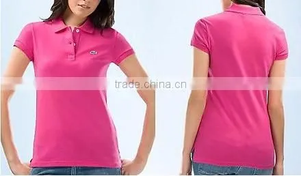Women Polo shirt, short sleeve, 65%polyester , 35%cotton, pique fabric