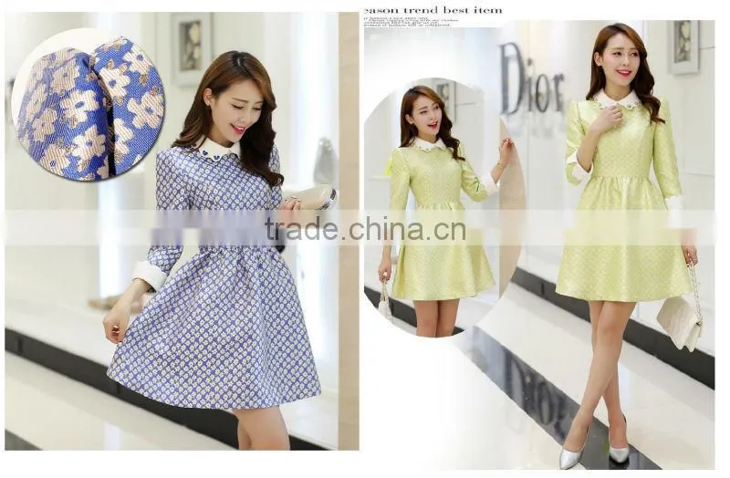 women dresses white jacquard fabric / fancy dress fabric