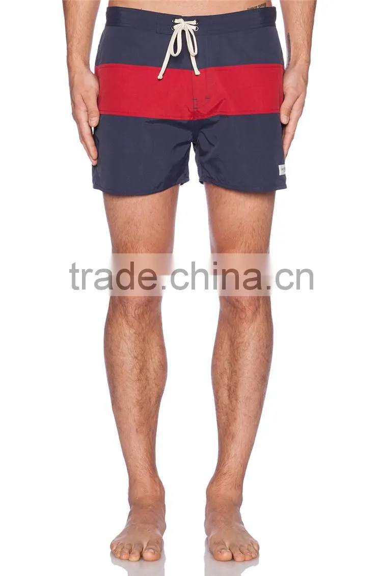 2015 new design 100% cotton mens printed shorts beach style two color fashion mens swim shorts